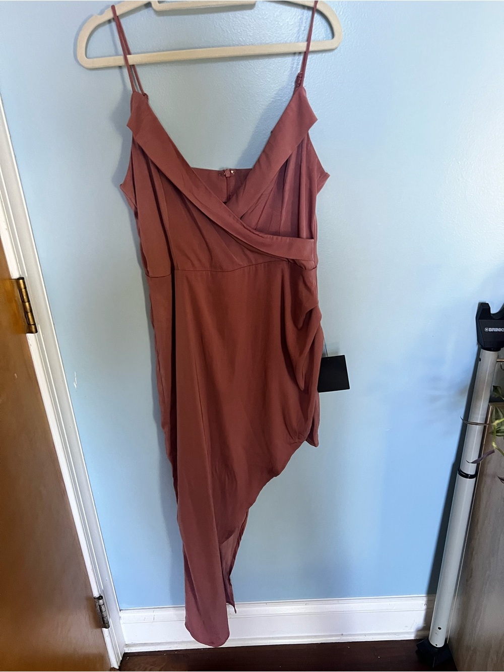 Lulu's Mauve Asymmetrical Slip Dress